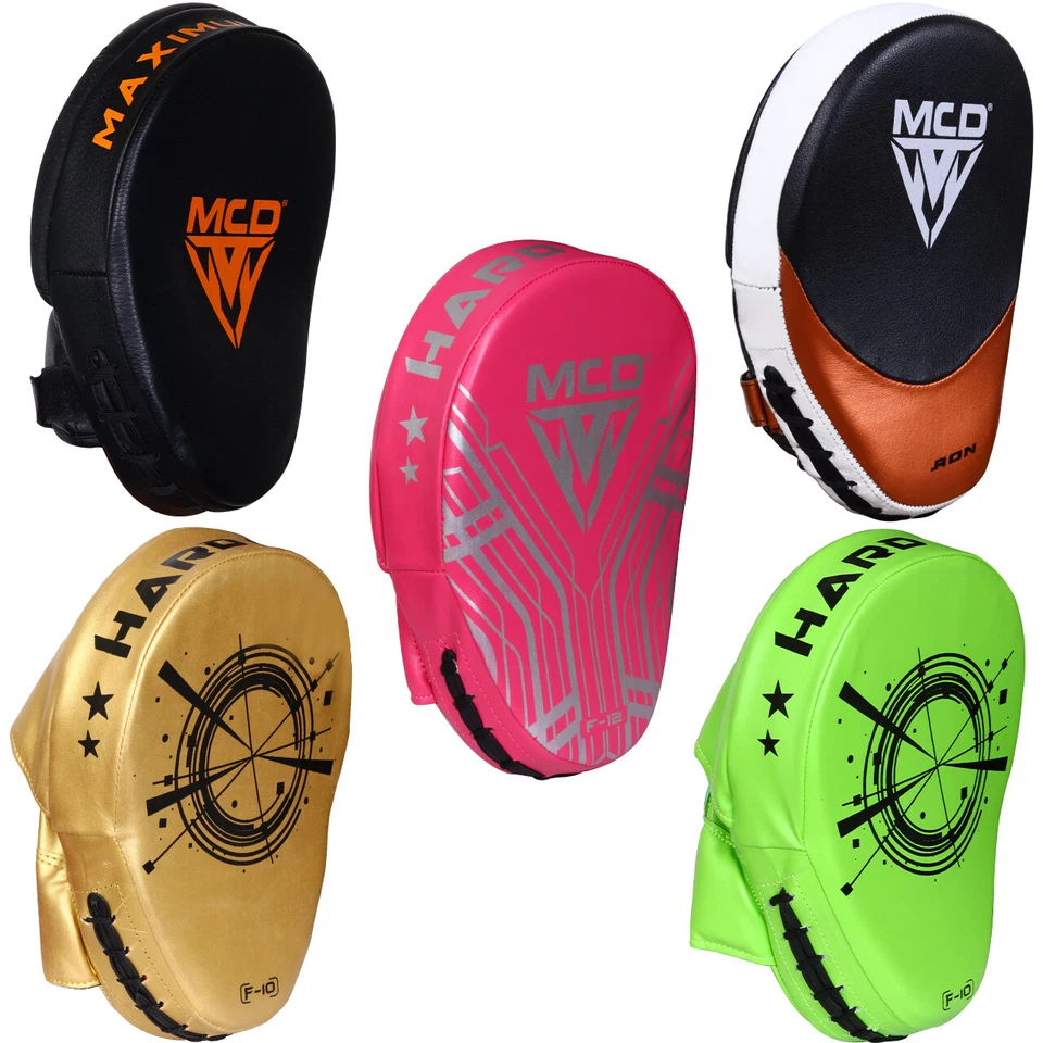 MCD SPORTS Boxen Fokus Pads Haken und Jab Kick MMA Training Stanzhandschuhe gebogen Paar