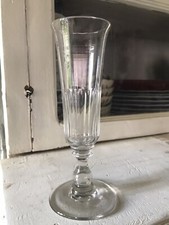 BACCARAT ANCIENNE FLÛTE À CHAMPAGNE COTES PLATES COL ÉVASÉ 