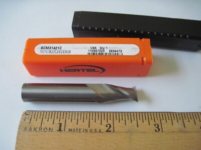 Hertel SCM31421C Carbide Square End Mill 7/16'' x 5/8'' x 2-1/2'', 2FL