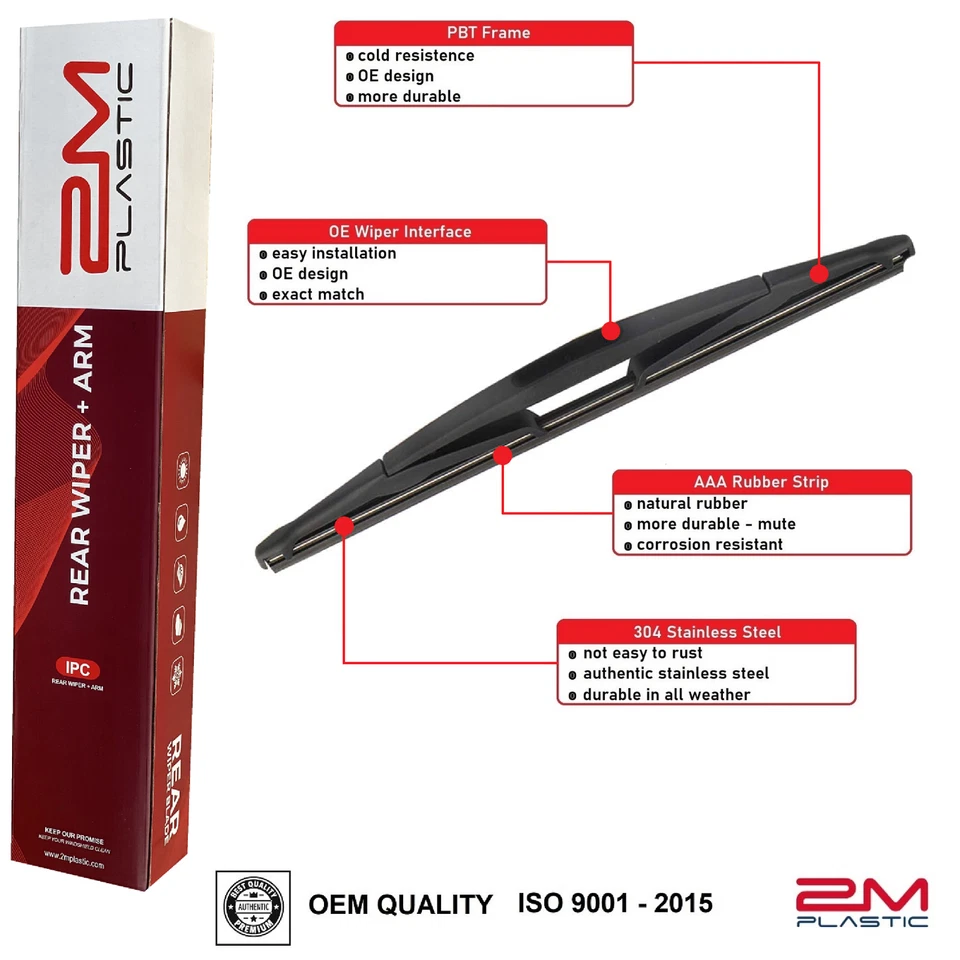 Brazo y cuchilla limpiaparabrisas trasero para GMC Envoy Chevy Trailblazer 07-09 Buick Rainier 06-07 Foto 3 de 3