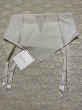 La Perla Scuba Couture Suspender Garter Belt White XS S M