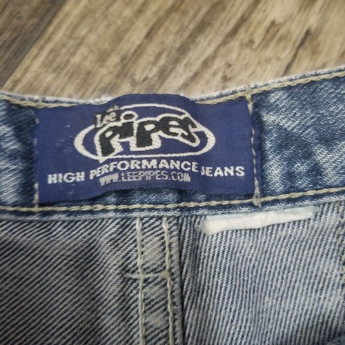 Vtg 90s Lee Pipes Denim Jeans Straight Leg Pockets Blue Youth Boys 6?? See Descr - Picture 7 of 15
