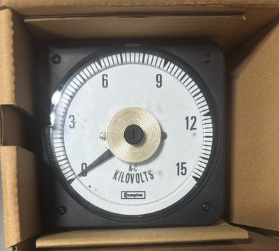 Crompton AB-40P AC Kilovolts Meter 0-14.4kV Analog Voltmeter 103091PZWZ NOS