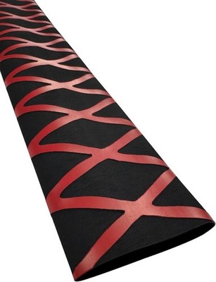 Pattern Heat Shrink 25mm 3.3ft Non Slip Fishing Grip φ25mm, L3.3ft, Black & Red