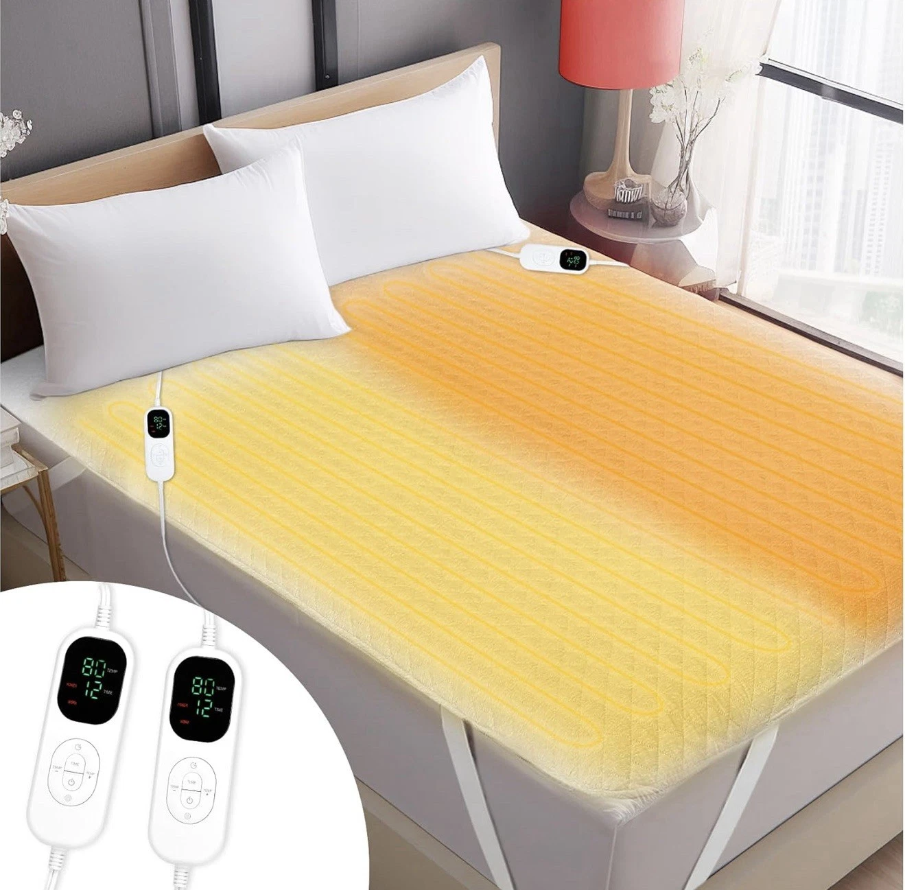 Heated Queen Mattress Pad 80x60