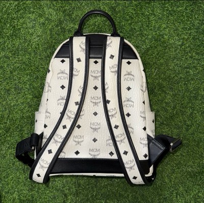 Authentic MCM White/Black Small vintage collectible Coated Canvas This backpack Authentic MCM White/Black Small vintage collectible Coated  main image 3