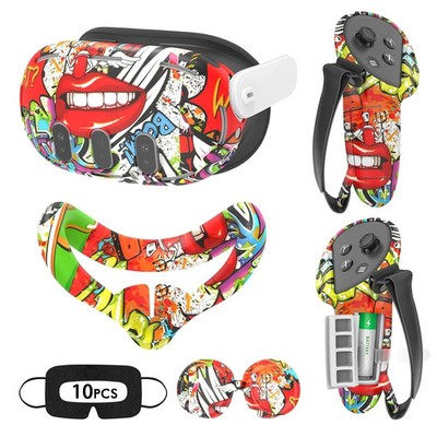 VR Silicone Case for Meta Quest 3   Accessories for Oculus Quest 3, Face Cover