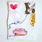 ACEO Original, BFFs Best Friends Vintage Pink Princess Phone Braithwaite — photo 1