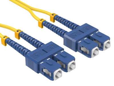 3m OS2 SC to SC UPC Duplex Corning Fiber Optic Cable SingleMode 9/125 OFNR Ra...