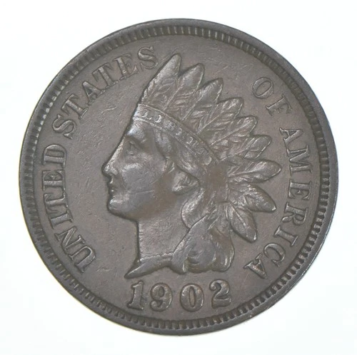 XF 1902 Indian Head Copper Cent Penny - High Grade Sample *4314