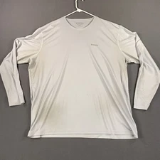 Simms Fishing Shirt 3XL Long Sleeve Polyester Stockton Art Stain Wear Sun Tee