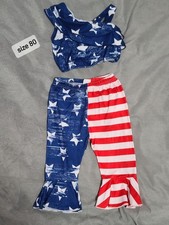 American Flag 2 Piece Girls Outfit