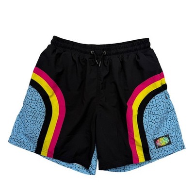 Slunks Shorts Mens Large 90s Retro Board Volleyball Beach Lined