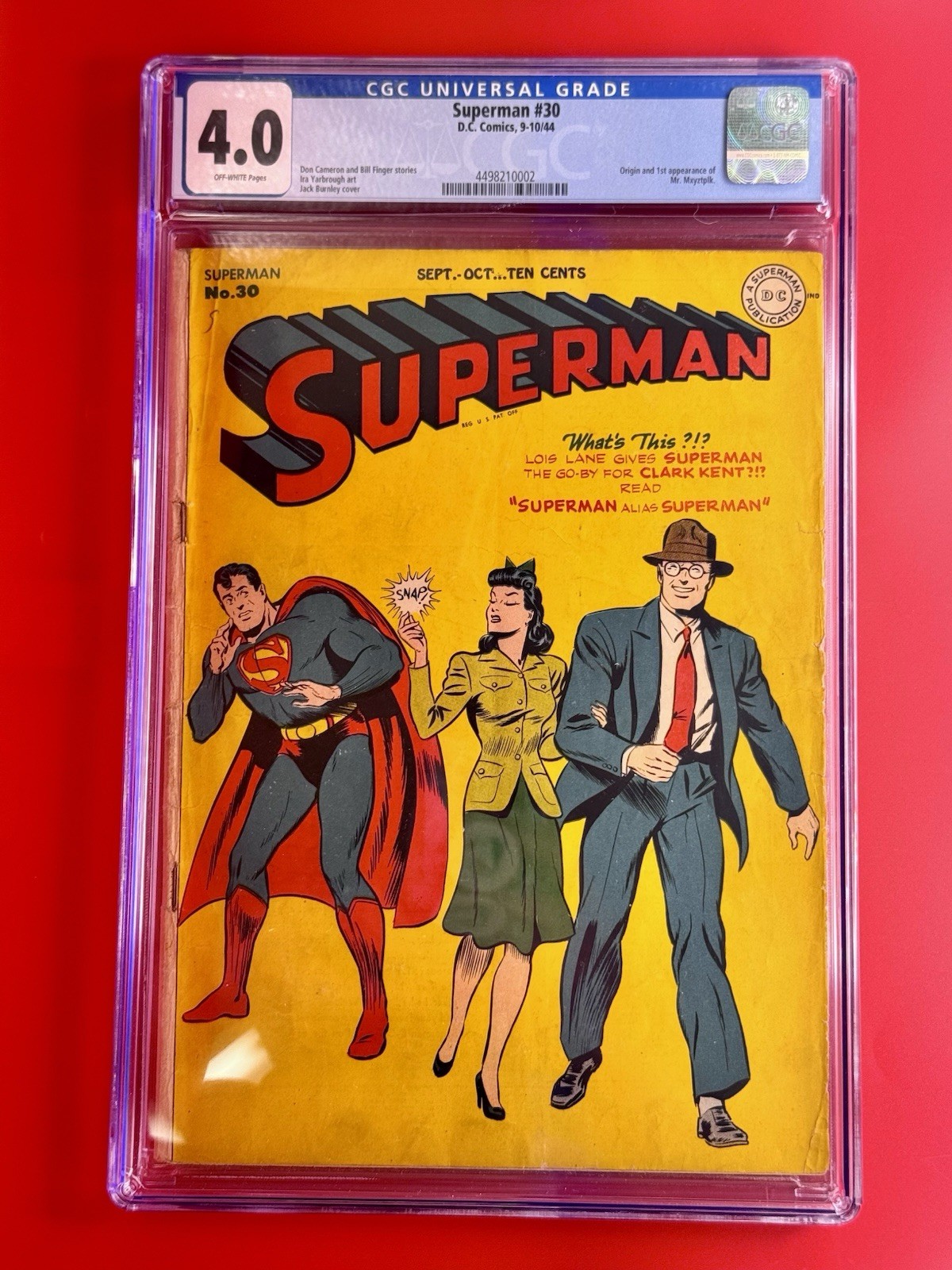 Superman #30 CGC 3.0 DC Comics 1944 1st Mr. Mxyztplk! Key Golden Age!