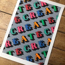 Ben Eine Create LTD Edition print. Urban Street Art 1XRUN Graffiti POW