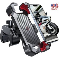 Motorcycle Phone Mount Auto Lock 100mph Military Anti-Shake Bike Phone Holder