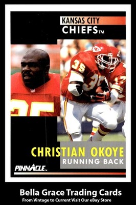 1991 Pinnacle Christian Okoye #32 Kansas City Chiefs NFL Football