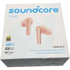 Soundcore Liberty 5 Anker ANC Earbuds Dolby 6-Mic AI Clear Calls RoseApricot