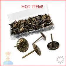 200PCS Antique Upholstery Tacks - Decorative Nails for Hanging, Heavy Duty Thumb