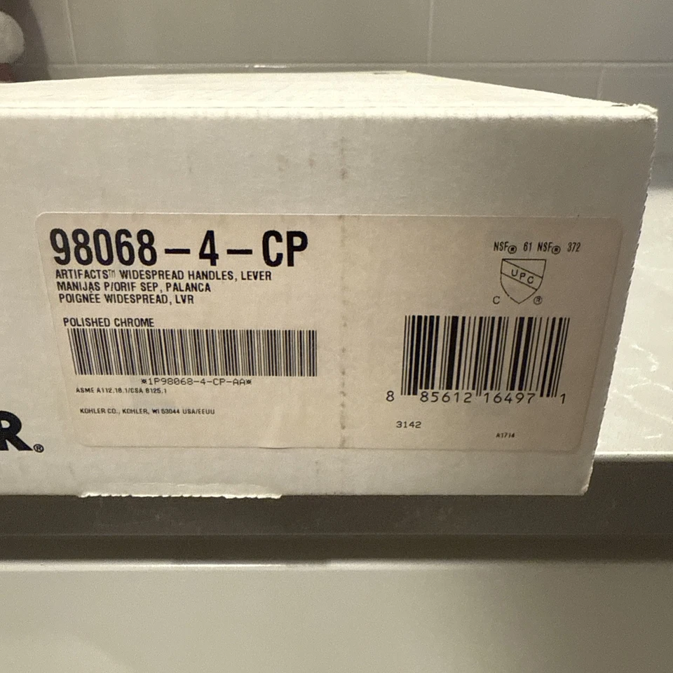 Artefatos Kohler K-98068-4-CP alças de alavanca de pia de banheiro cromado polido - Imagem 2 de 4