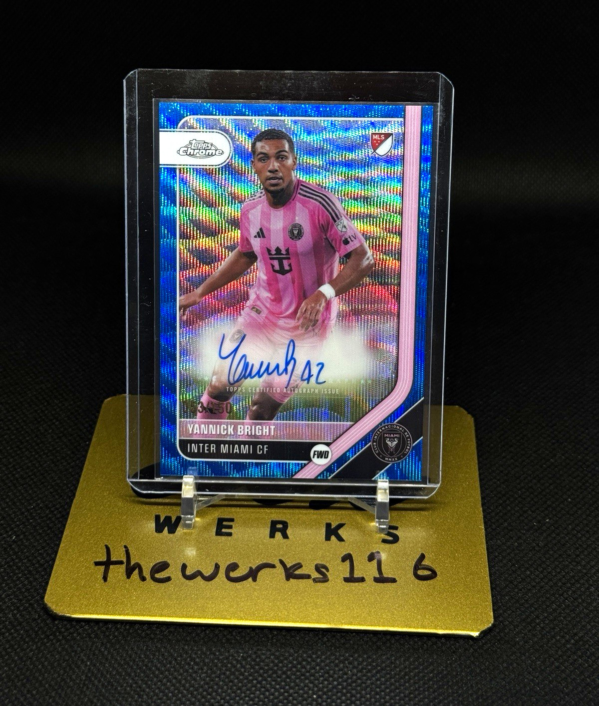 Topps Chrome 2025-26 MLS Yanick Bright Inter Miami CA-YB Auto /150