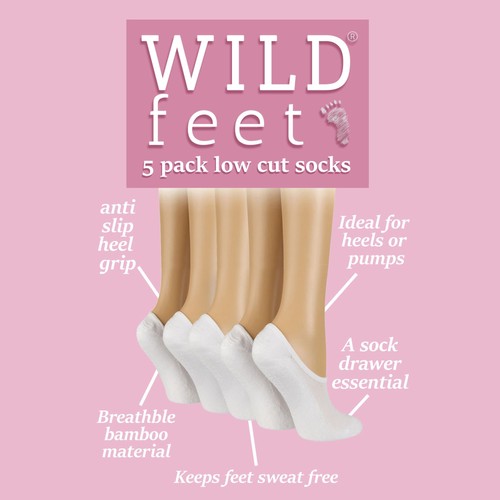 Invisible No Show by Wildfeet 5er-Multipack-Damensocken Größe 5 6 7 8 - Bild 2 von 6
