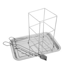Metal Incinerator Frame Taoist Burning Stand Rack with Tong Clip