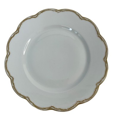 Lot of 5 Haviland & Co Limoges France Antique Scallop Lunch Plate