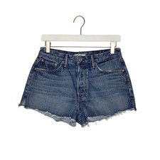 GRLFRND Cindy Cutoff Denim Jean Shorts Button Fly Side Slits Womens 28