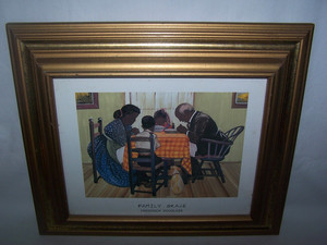 Black African Americana  FAMILY GRACE  Framed  Frederick Douglass Art Print