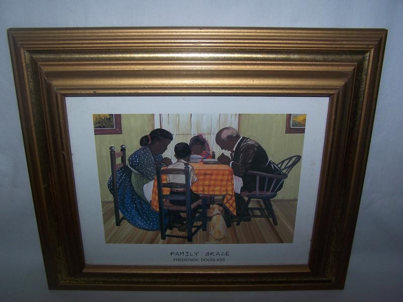 Black African Americana  FAMILY GRACE  Framed  Frederick Douglass Art Print