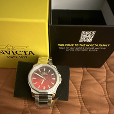 Invicta Octagon Mens Quartz Wristwatch Red Di...