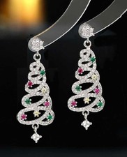 Tannenbaum Ohrringe Ohrstecker Weihnachten Weihnachtsschmuck Strass modern