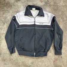 Vintage Early 90s adidas Track Jacket Men's Medium Trefoil Full Zip FLAW