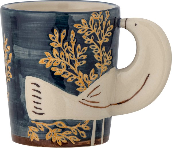 Bloomingville Hezha Tasse, Blue, Steingut Kaffeetasse Aus Stein Colour Code Blue-image