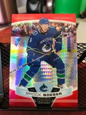 BROCK BOESER 2019-20 O-PEE-CHEE PLATINUM RED PRISM 020/199 #4 VANCOUVER CANUCKS