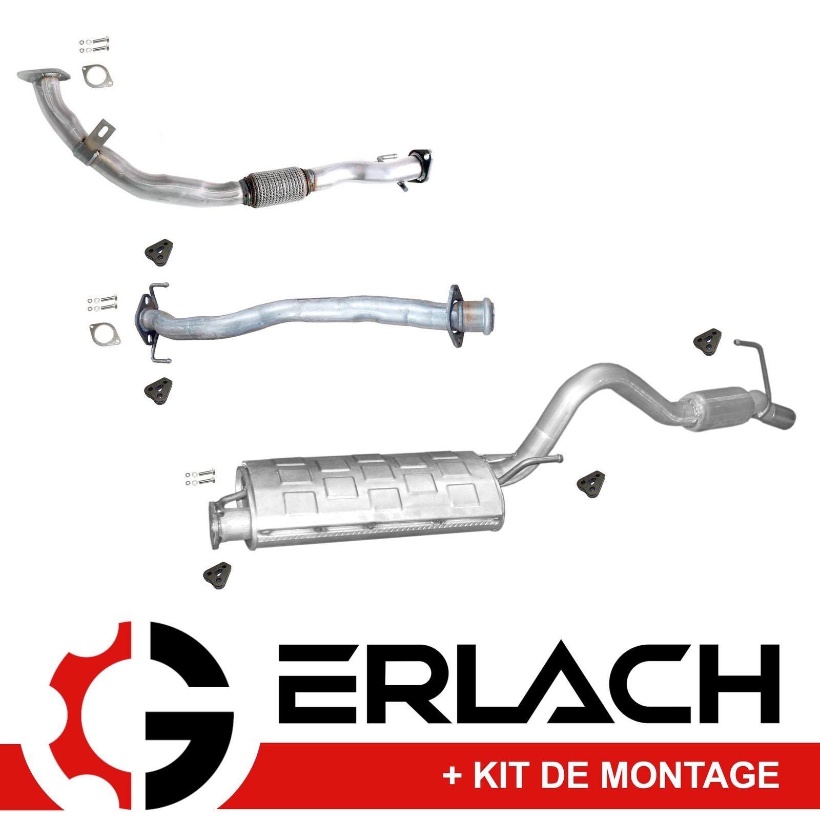 Echappement silencieux haute résistance Mitsubishi L200 2.5 TD 4WD 7165 anticorrosion