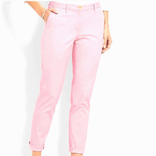 NEW TALBOTS GIRLFRIEND CHINO SZ 14 LIGHT PINK SUPERSOFT STRAIGHT LEG NWT 80