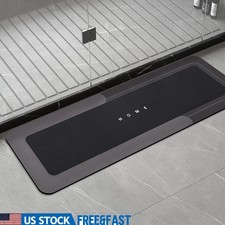 Super Absorbent Diatomite Bath Mat Quick Dry Non Slip Bathroom Rug Easy Clean US