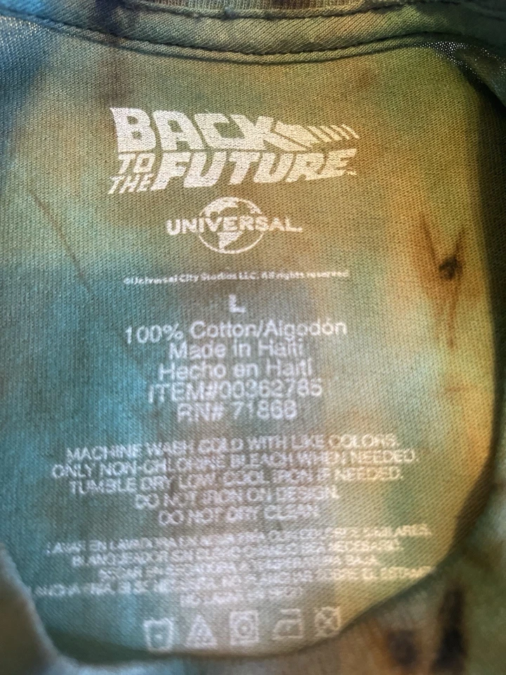 Футболка Back To The Future 'Outatime' Custom Tye-dye. Унисекс большой - Изображение 4 из 4