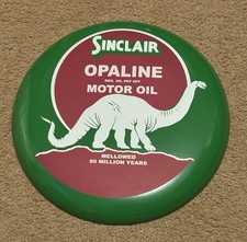 Sinclair Opaline Motor Oil 12" Round Dome Button Sign - Dino the Dinosaur