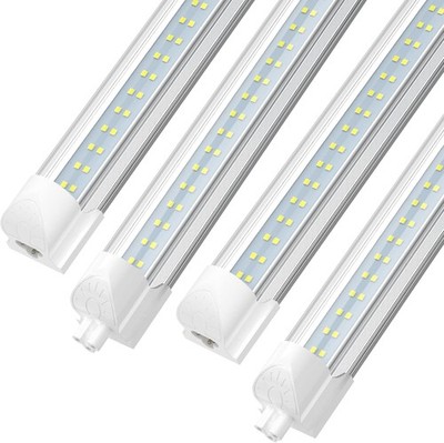 8FT T8 LED Tube Lights 72W Garage Linkable 8' LED Shop Light Fixtures Warehouse