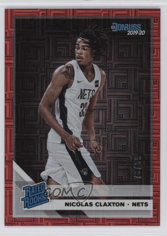 2019 Panini Donruss Rated Rookie Red Infinite /99 Nic Claxton Nicolas #229 5yi