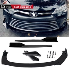 Front Bumper Lip Chin Spoiler Body Kit Splitter Side Skirt For Toyota Camry
