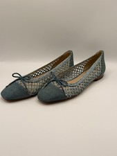 Sam Edelman Womens May Blue Woven Ballet Flats Sz 7