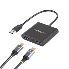 StarTech USB-A 3.0 to Dual HDMI Adapter 4K 30Hz 1080p 60Hz Windows Only