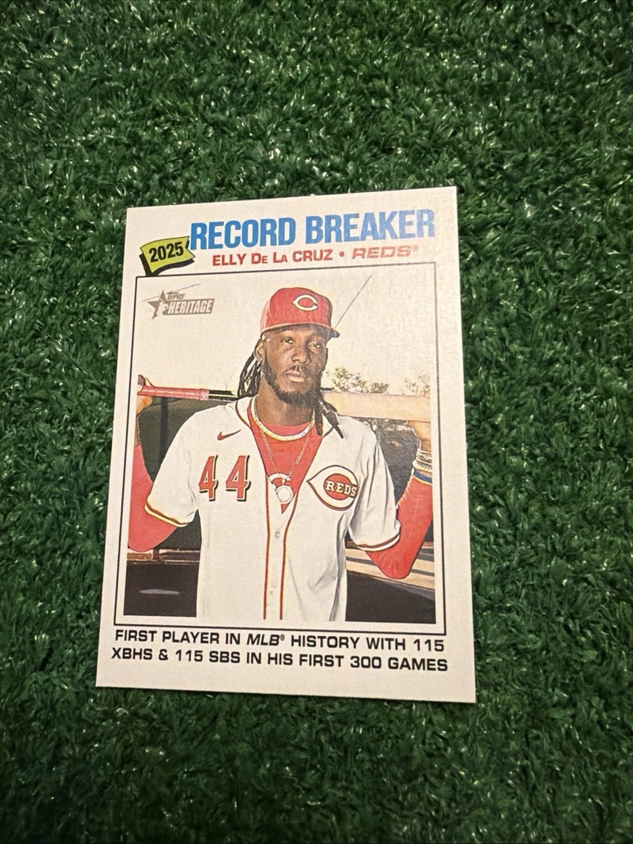 2026 Topps Heritage Record Breaker Elly De La Cruz Cincinnati Reds