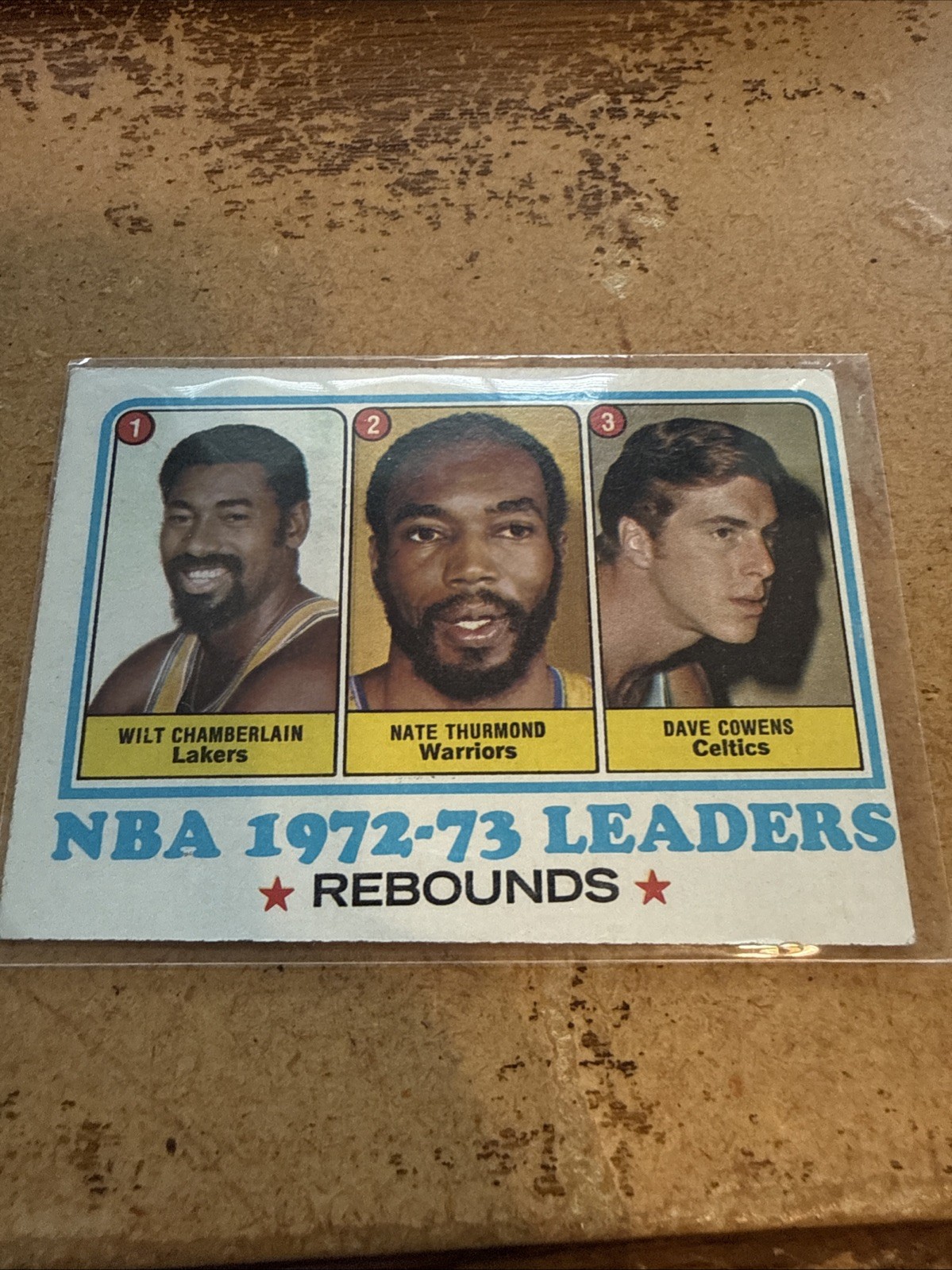 1973-74 Topps #157 NBA Rebound Leaders EX Wilt Chamberlain Thurmond Cowens HOF