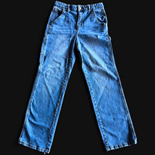 Lazer Skater Girls Blue Denim Straight Jeans Regular Fit Mid Rise Size 16