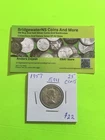 1957 CANADIAN ELIZABETH II YOUNG EFFIGY SILVER QUARTER AG.  STARTING  BELOW MELT